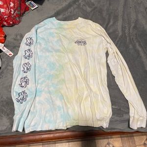 blue and gold vans off the wall longsleeve T